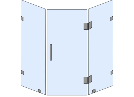 Frameless shower door design G1445