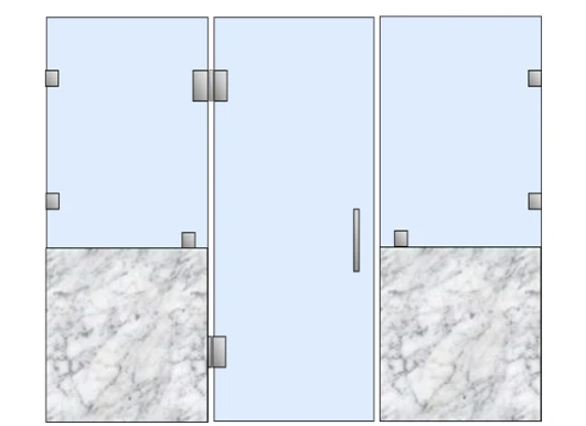 Frameless shower door design G1873