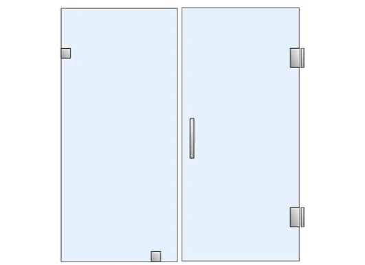 Frameless shower door design G1950