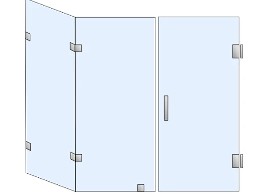 Frameless shower door design G2256