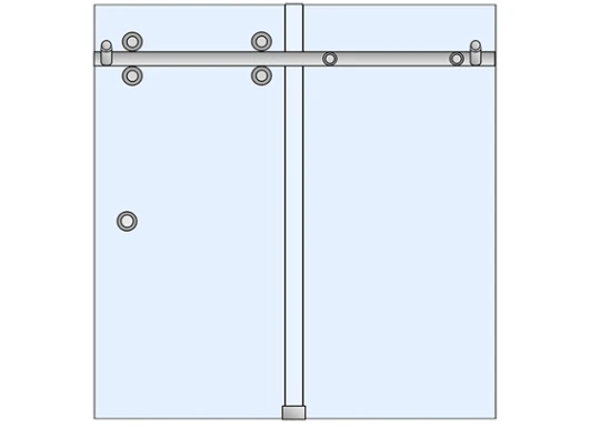 Frameless shower door design G2353