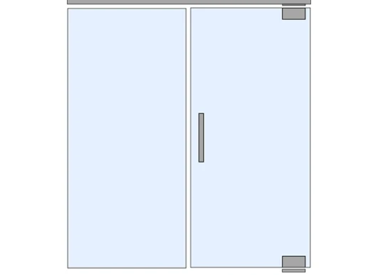Frameless shower door design G2382