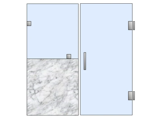 Frameless shower door design G2420