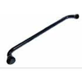 Round Towel Rail 600mm Black With Door Knob
