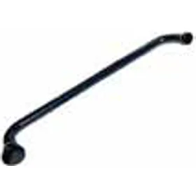 Round Towel Rail 400mm Black With Mushroom Door Knob