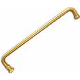 Round Towel Rail 400mm With Mushroom Door Knob Satin Gold
