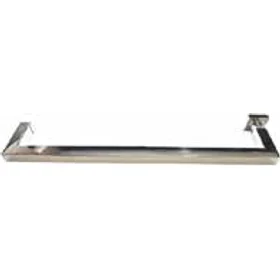 Square Towel Rail 400mm Chrome With Square Door Knob