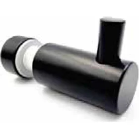 Robe Hook Single, Glass Mount Brass Black