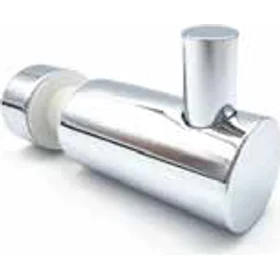 Robe Hook Single, Glass Mount Brass Chrome