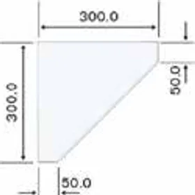 Glass shelf 300 x 300mm No Holes