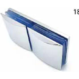 180° Glass To Glass Clamp Zinc Alloy / Chrome