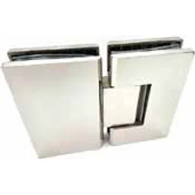 180° Glass To Glass Hinge Polished Stainless Steel