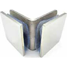 100° Glass To Glass Clamp Polished Stainless Steel