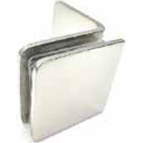 90° Glass To Wall Clamp Polished Stainless Steel