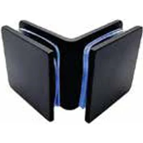 90° Glass To Glass Clamp Stainless Steel Black