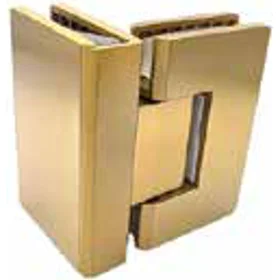 90° Glass To Glass Hinge Stainless Steel Satin Gold