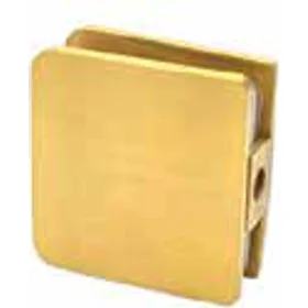 90° (U-Clamp) Wall To Glass Single Fix Clamp Stainless Steel Satin Gold