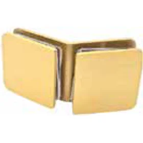 135° Glass To Glass Clamp Stainless Steel Satin Gold