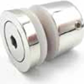 19mm Through Glass Flange, Stainless Steel Chrome