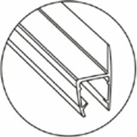180° DEG Hard Lip Seal Black 2.2M 8-10mm